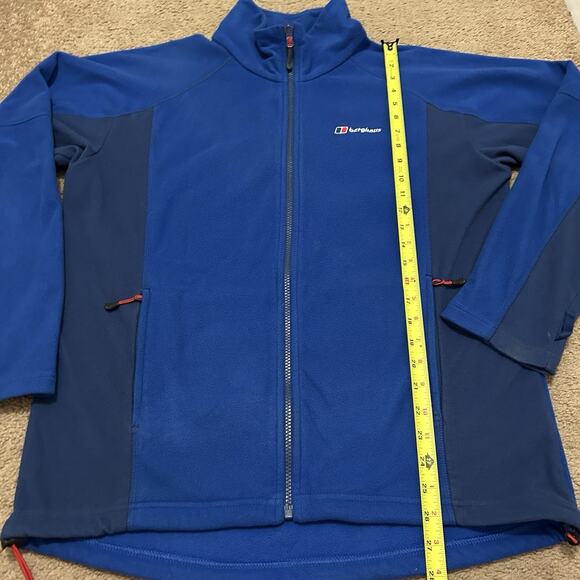 Berghaus Men's Blue Fleece Jacket Medium Stand-Up Collar Full Zip - Picture 2 of 8